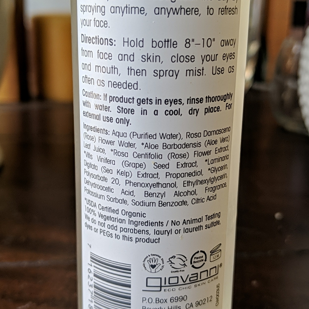 Giovanni Facial Mist - Picture 4 of 4